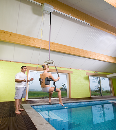 Ceiling motor as pool lift